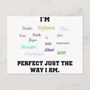 Perfektes Diversity Gay Geek Pagan Kunst und Kultu Postkarte
