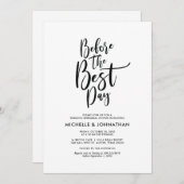 Perfektes elegantes Hochzeits-Proben-Abendessen Einladung (Vorne/Hinten)