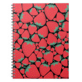 Perfektes Erdbeermuster Notizblock (Vorderseite)