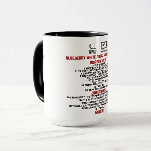 Perfektes Geschenk/Blueberry Weißer Choco Muffin i Tasse (Vorderseite Links)