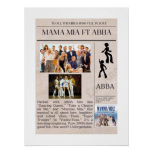 Perfektes Geschenk für eine ABBA und MAMA MIA FAN Poster