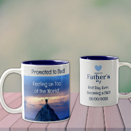Perfektes Geschenk für einen neuen Papa. Zwei-Tone Zweifarbige Tasse