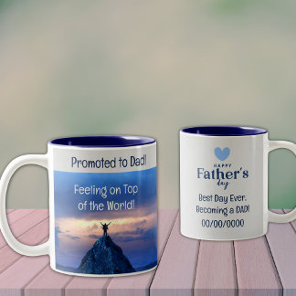Perfektes Geschenk für einen neuen Papa. Zwei-Tone Zweifarbige Tasse