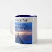 Perfektes Geschenk für einen neuen Papa. Zwei-Tone Zweifarbige Tasse (Vorderseite Links)