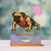 "Perfektes Geschenk für Gym Buffs & Hunde Liebhabe Acrylschild (Neutral)