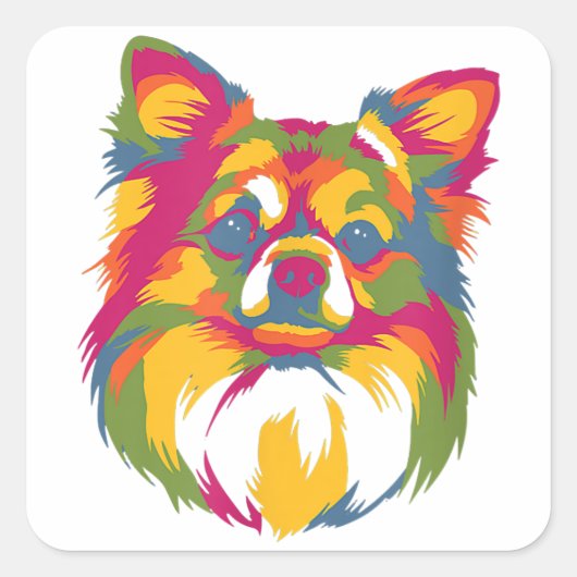 Perfektes Geschenk für Hund Chihuahua Pet Lover Quadratischer Aufkleber (Vorderseite)