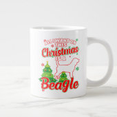 Perfektes Geschenk für Hunde Beagle Besitzer Pet L Jumbo-Tasse (Rechts)