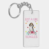 Perfektes Geschenk für Hunde Beagle Besitzer Pet L Schlüsselanhänger (Vorderseite links)