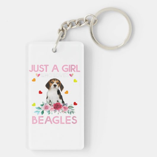 Perfektes Geschenk für Hunde Beagle Besitzer Pet L Schlüsselanhänger (Rückseite)