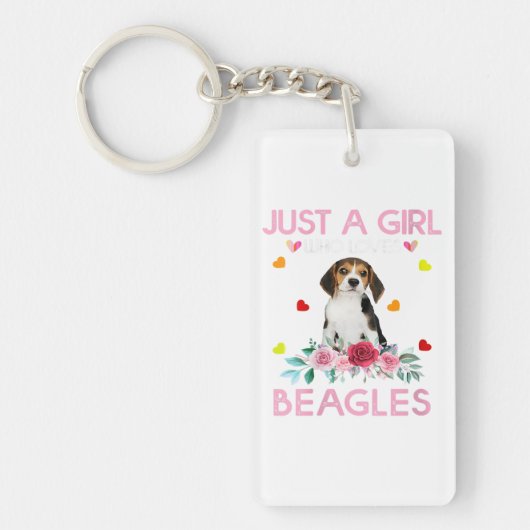 Perfektes Geschenk für Hunde Beagle Besitzer Pet L Schlüsselanhänger (Vorderseite)