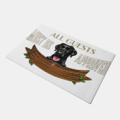 Perfektes Geschenk für Hundeliebte | Personalisier Fußmatte (Schrägansicht)