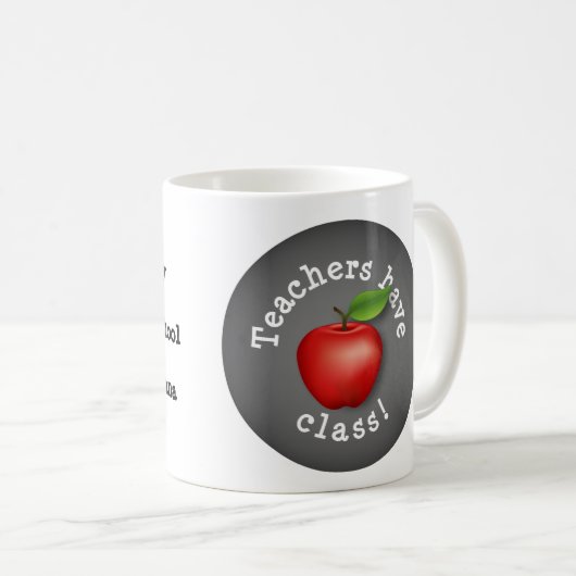 Perfektes Geschenk für Lehrer mit Klasse! Kaffeetasse (VorderseiteRechts)
