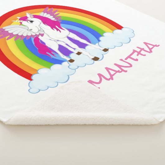 Perfektes Geschenk Personalisiert Unicorn Sherpadecke (3/4)