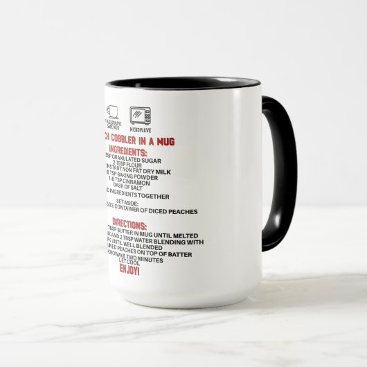 Perfektes Geschenk/Pfirsichschmuck in einer Tasse (VorderseiteRechts)