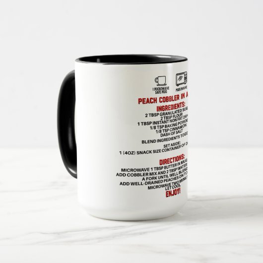 Perfektes Geschenk/Pfirsichschmuck in einer Tasse (Vorderseite Links)