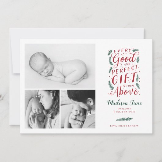 Perfektes Geschenk Weihnachten Geburtserklärung (Vorderseite)