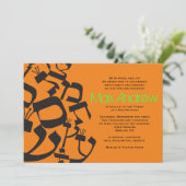 PERFEKTES GLEICHGEWICHT Neon Bar Bat Mitzvah Einla Einladung (Stehend Vorderseite)