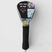 Perfektes Golfgeschenk für Vater Par 3 Foto & Name Golf Headcover (Vorderseite)