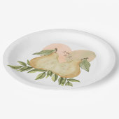 Perfektes, halbes Rundpapier Pappteller (Schrägansicht)