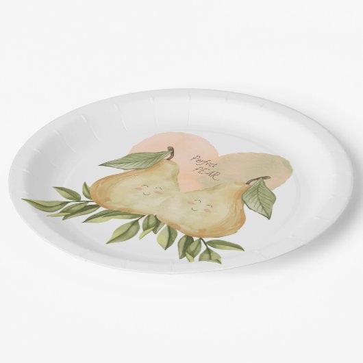 Perfektes, halbes Rundpapier Pappteller (Schrägansicht)