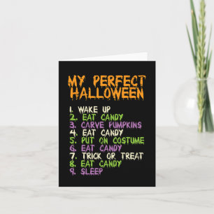 Perfektes Halloween Essen Candy Costume Boys Girls Karte