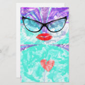 Perfektes Herz Briefpapier (Vorne/Hinten)