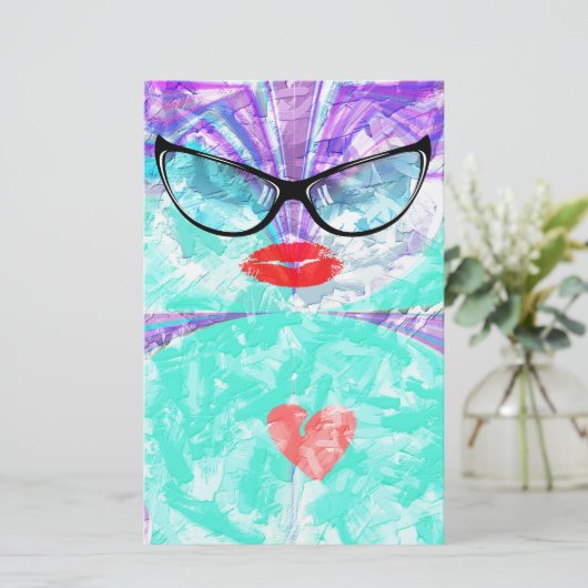 Perfektes Herz Briefpapier (Stehend Vorderseite)