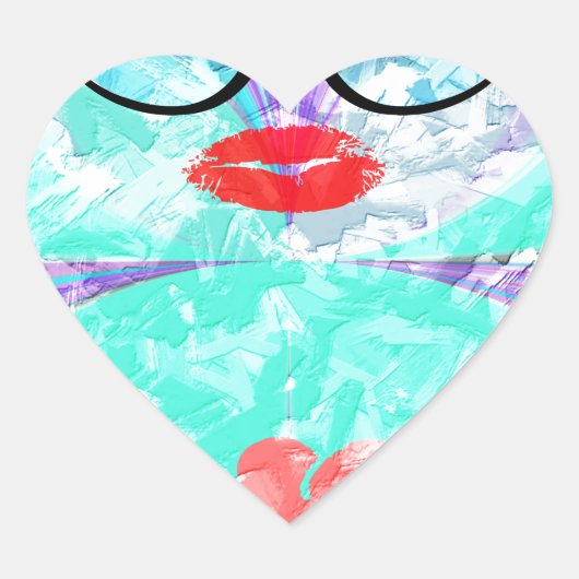 Perfektes Herz Herz-Aufkleber (Vorderseite)