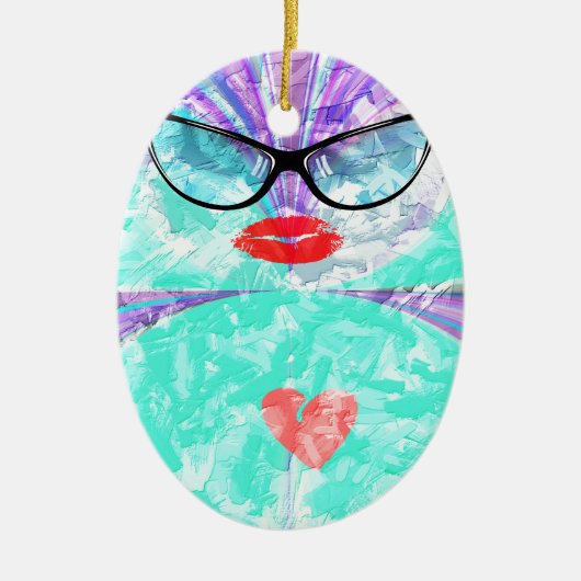 Perfektes Herz Keramik Ornament (Vorne)