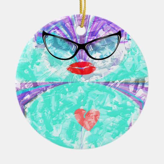 Perfektes Herz Keramik Ornament (Vorne)