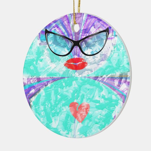 Perfektes Herz Keramik Ornament (Links)