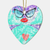 Perfektes Herz Keramik Ornament (Links)