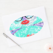 Perfektes Herz Ovaler Aufkleber (Umschlag)