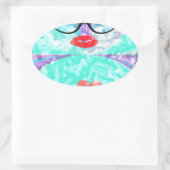 Perfektes Herz Ovaler Aufkleber (Tasche)