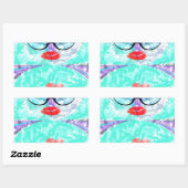 Perfektes Herz Rechteckiger Aufkleber (Blatt)