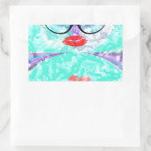 Perfektes Herz Rechteckiger Aufkleber (Tasche)