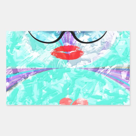 Perfektes Herz Rechteckiger Aufkleber (Vorderseite)