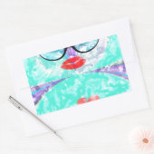 Perfektes Herz Rechteckiger Aufkleber (Umschlag)