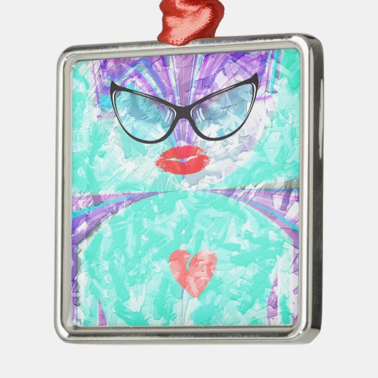 Perfektes Herz Silbernes Ornament (Links)