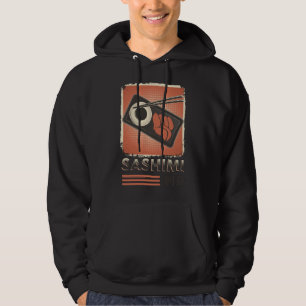 Perfektes japanisches Sashimi-Essen   Vintage-Stil Hoodie