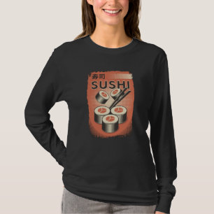 Perfektes japanisches Sushi Food Vintage Stilges T-Shirt