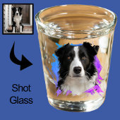 Perfektes Kleine Geschenk Border Collie Dog Foto Schnapsglas