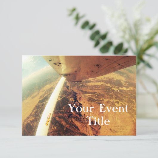 perfektes kleines Flugzeug des Fotos skydive Einladung (Stehend Vorderseite)