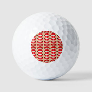 Perfektes Lächeln Femme Fatale Pop-Art Golfball