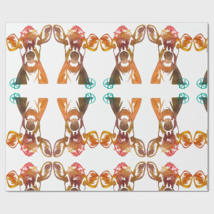 Perfektes Lady Cow Art Wrapping Paper Geschenkpapier