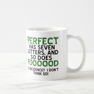 Perfektes Lebensmittel Lustiger Becher oder Reiseb Kaffeetasse