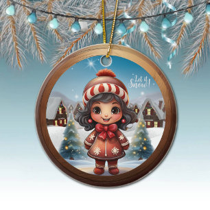 Perfektes Lebkuchen-Mädchen-Geschenk für sie einzi Keramik Ornament