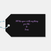 Perfektes Lila Angebot der Allium Blume Motivieren Geschenkanhänger (Rückseite Horizontal)