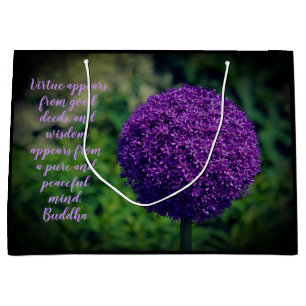 Perfektes Lila Angebot der Allium Blume Motivieren Große Geschenktüte