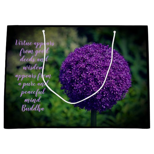 Perfektes Lila Angebot der Allium Blume Motivieren Große Geschenktüte (Vorderseite)